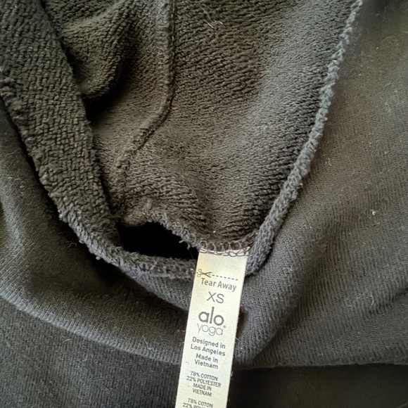 ALO Yoga Oversized Low Key Hoodie with Bell Sleeves in Black (Size XS) - Picture 8 of 11